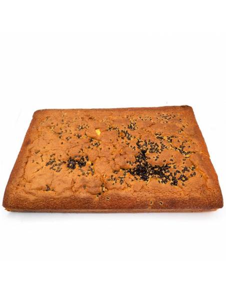 Yoghurtcake met chocoladeparels en appel