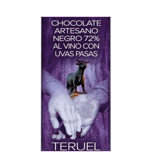 Chocolate Negro 72% con Vino y Pasas