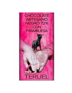 Chocolate Artesano Negro 72% con Frambuesa