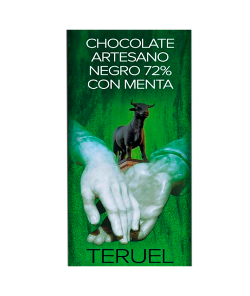 Chocolat noir artisanal 72% à la menthe