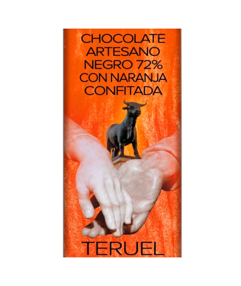Chocolat Noir Artisan 72% à l'Orange Confite