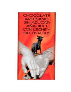 Chocolate Artesano con Leche y Frutos Rojos (sin azúcar)