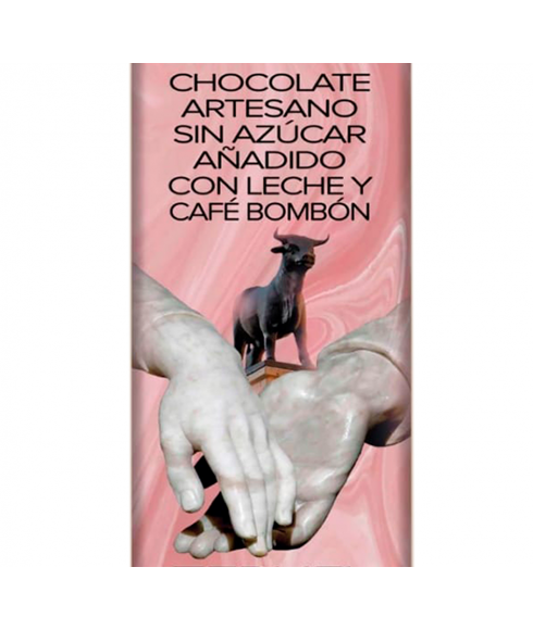 Chocolate Artesano sin Azúcar con Leche y Café Bombón