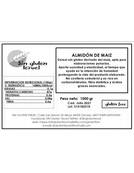 Harina Almidón de maiz