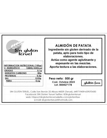 Harina Almidón de patata