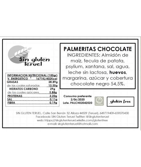 Palmiers au chocolat sans gluten