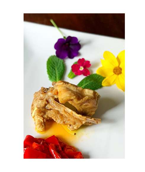 Morsures de cochon de lait au safran