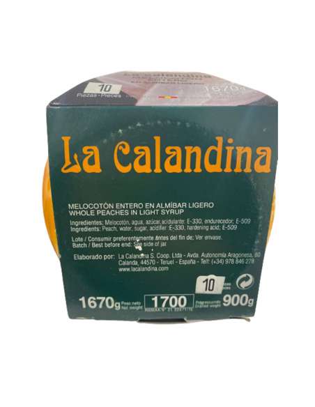 Melocotón en almíbar