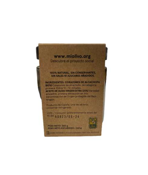 Geroosterde artisjokharten in extra vierge olijfolie