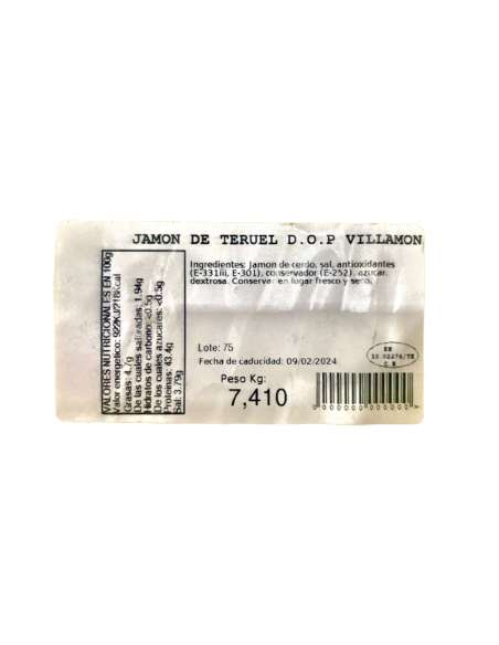 Jamón DOP Teruel | Deshuesado en 5 trozos