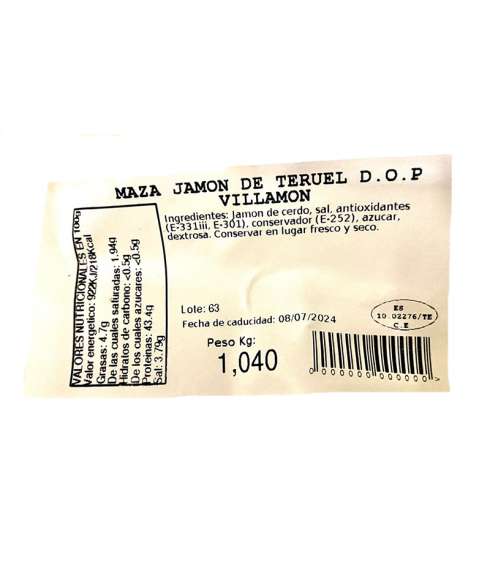 Jamón DOP Teruel | Maza