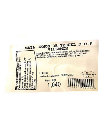 Jamón DOP Teruel | Maza