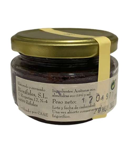 Pâté d'olives noires bio aux amandes
