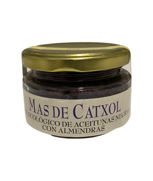 Organic black olive pate with almonds