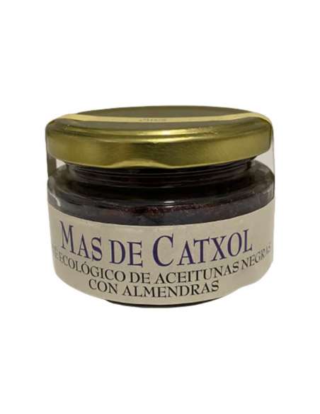 Organic black olive pate with almonds
