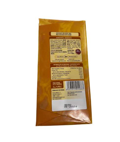 Chocolat artisanal au lait et au miel