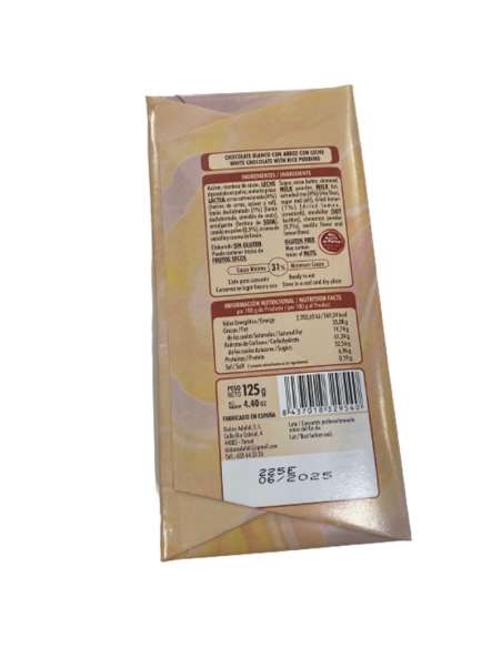 Cioccolato Bianco Artigianale con Budino di Riso