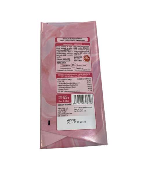 Cioccolato Bianco Artigianale con Fragola