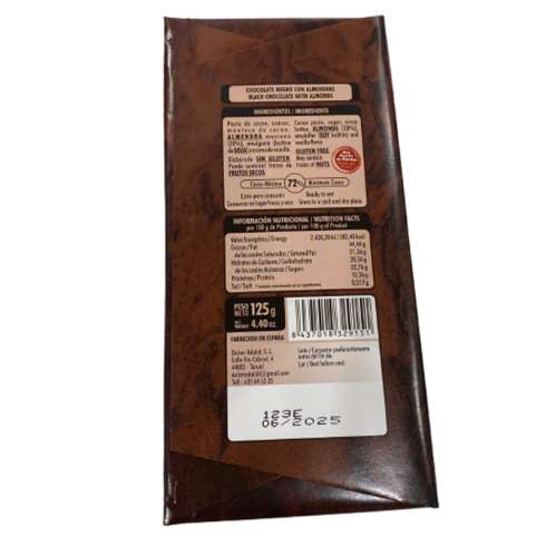 Artisan Zartbitterschokolade 72% mit Mandeln