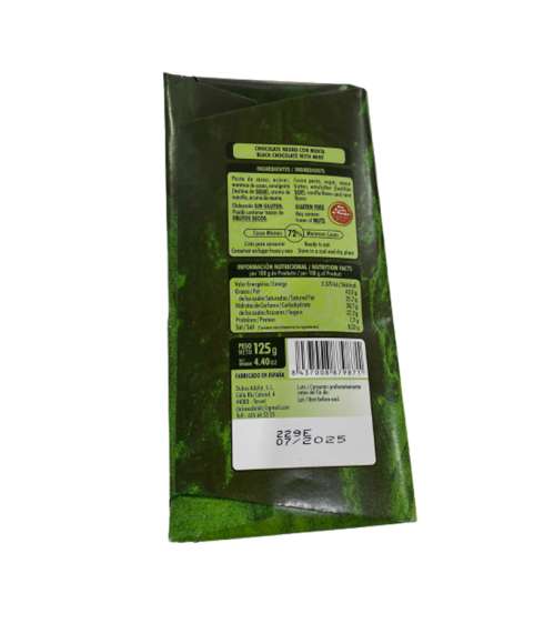 Artisan Zartbitterschokolade 72% mit Minze