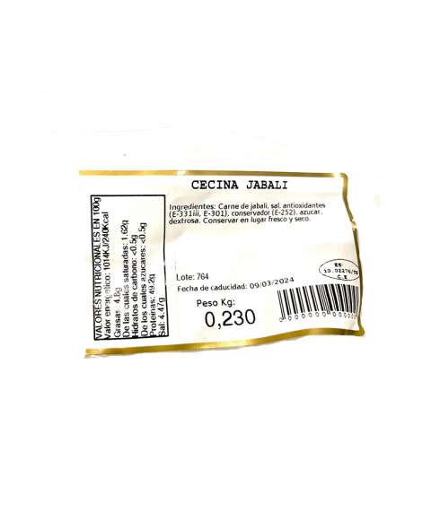 Cecina de Jabalí