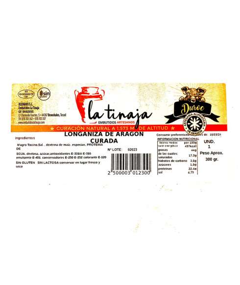 Longaniza uit Aragon
