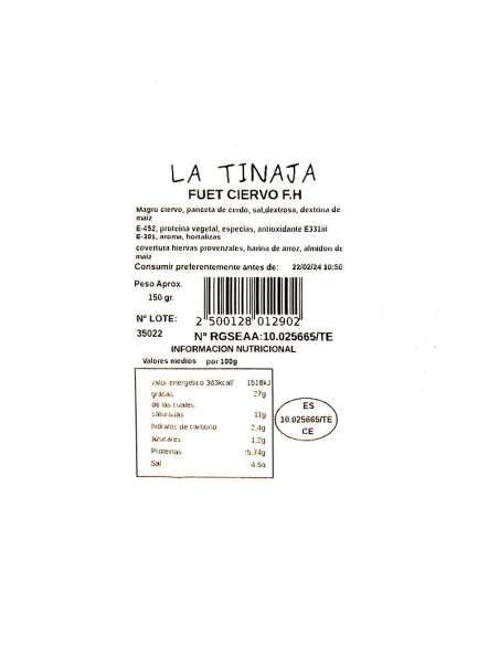 Fuet de ciervo finas hierbas