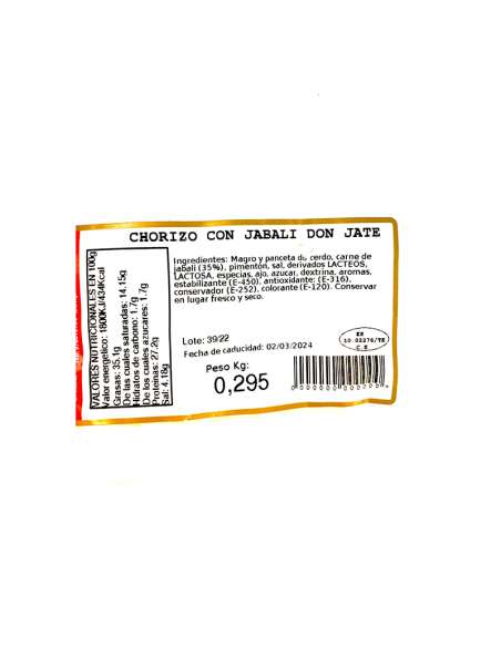 Chorizo ​​de sanglier