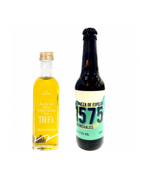 Pack Beer and oil with truffle