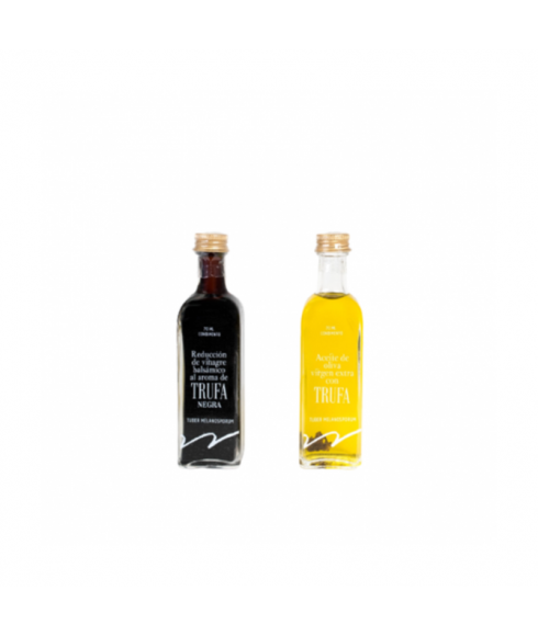 Pack of oil and vinegar with truffle