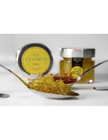 EVOO-Sphärifizierungen / Perlen mit Bio-Safran