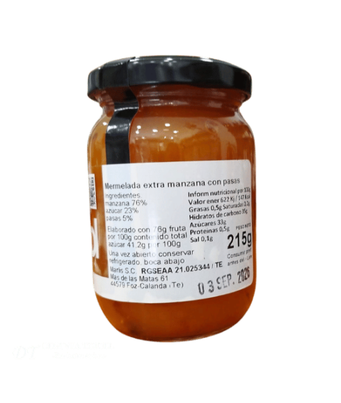 Marmellata di mele con uvetta