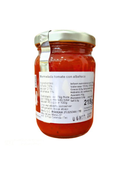 Confettura di pomodori rosa e basilico