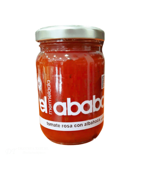 Pink tomato and basil jam