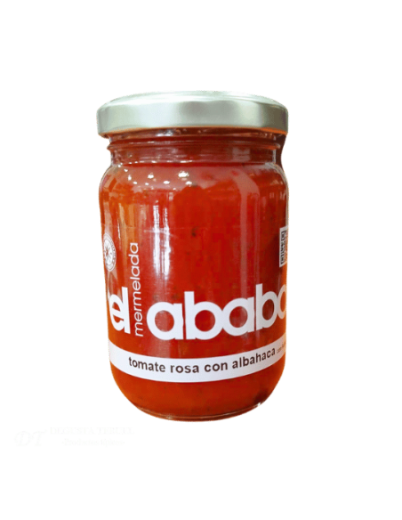 Roze tomaten-basilicumjam