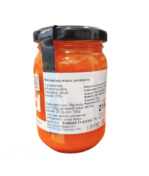 Carrot, apple, and lemon-flavored jam