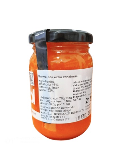 Carrot, apple, and lemon-flavored jam