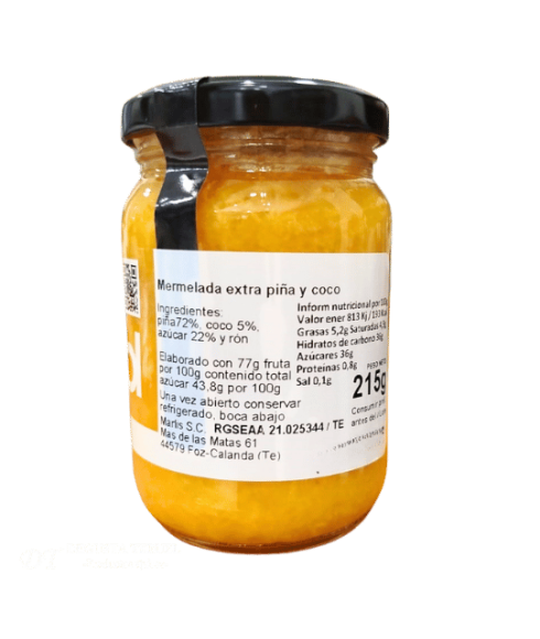 Confiture d'ananas et de noix de coco