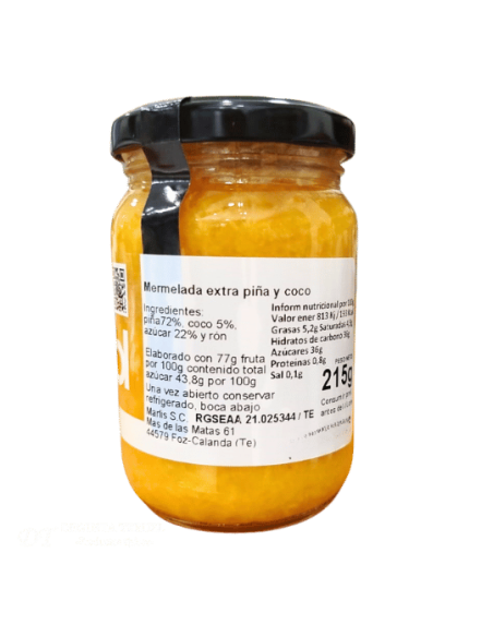 Confiture d'ananas et de noix de coco