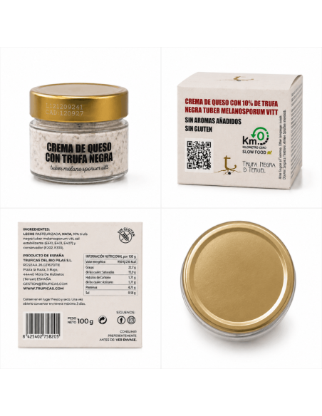Crema de queso con trufa negra