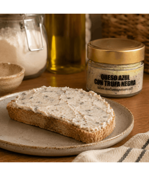 Blauschimmelkäse mit schwarzem Trüffel