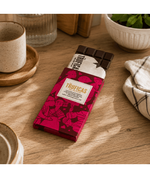 Chocolate con trufa liofilizada y sal