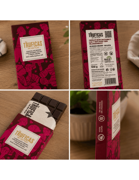 Chocolate con trufa liofilizada y sal