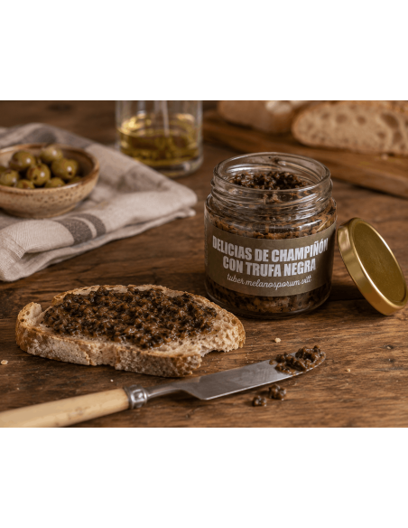 Delicias de champiñón con trufa negra