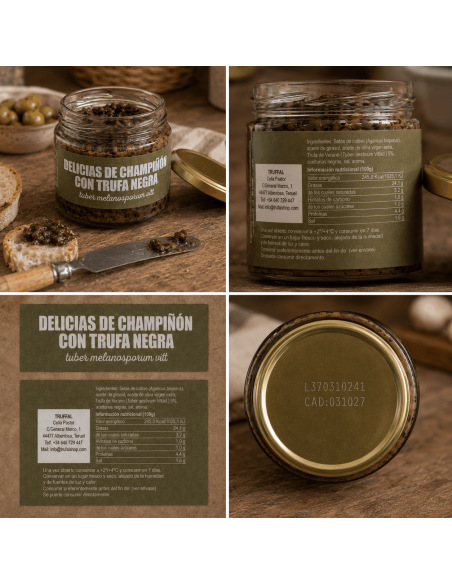 Prelibatezze di funghi con tartufo nero