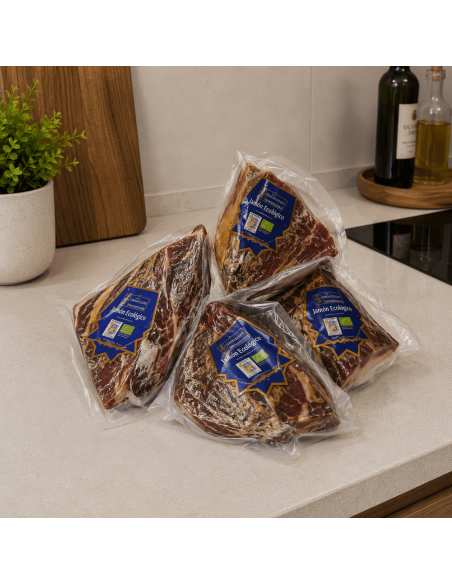 Jamón ecológico en 4 trozos