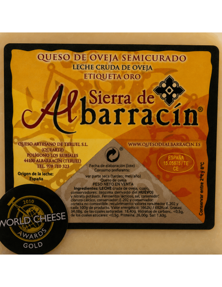Queso de oveja semicurado Etiqueta Oro
