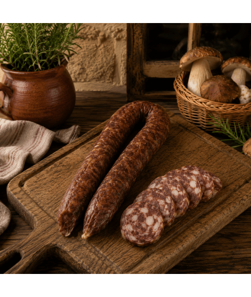 Longaniza con boletus