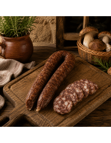Sausage with boletus
