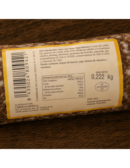 Salchichón con boletus